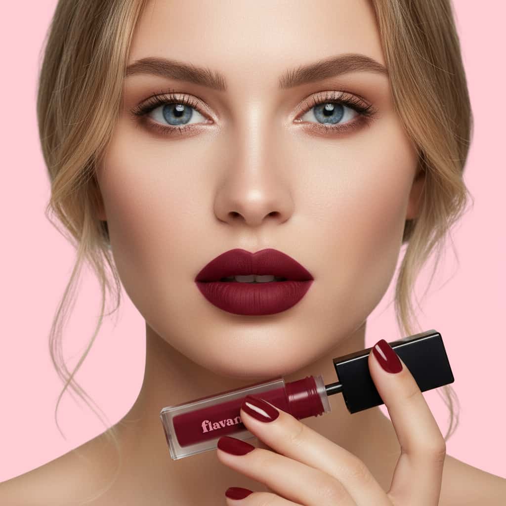 Velvet Matte Lip Gloss – Sianna | Vegan Bright Red Lip