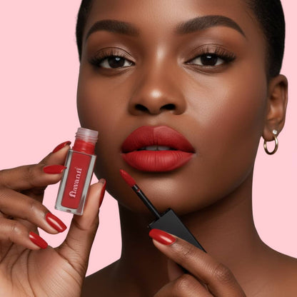 Velvet Matte Lip Gloss – Scarlet | Vegan, Bold Red Lip