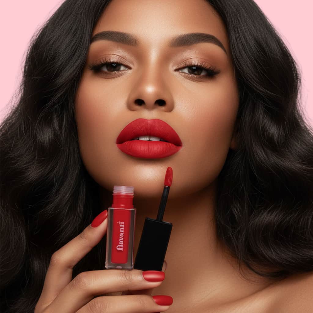 Velvet Matte Lip Gloss – Scarlet | Vegan, Bold Red Lip