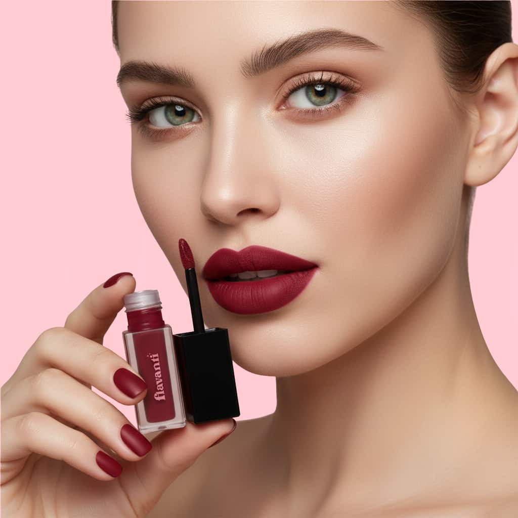 Velvet Matte Lip Gloss – Sianna | Vegan Bright Red Lip