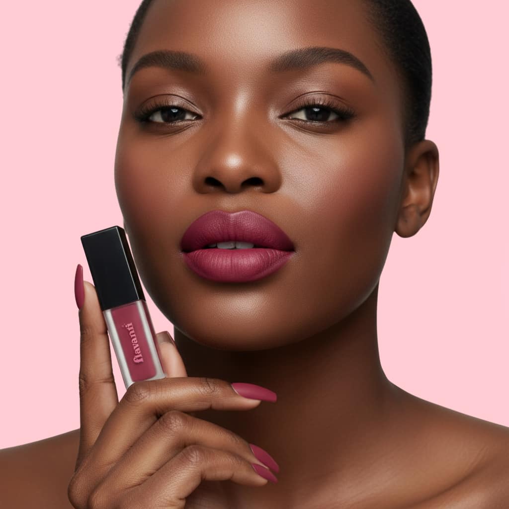 Velvet Matte Lip Gloss – Viola | Vegan Deep Burgundy Shade