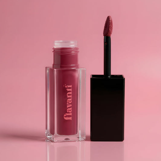 Velvet Matte Lip Gloss – Viola | Vegan Deep Burgundy Shade