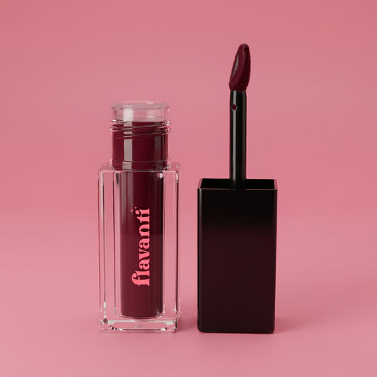Velvet Matte Lip Gloss – Rubina | Vegan Deep Red Wine Shade